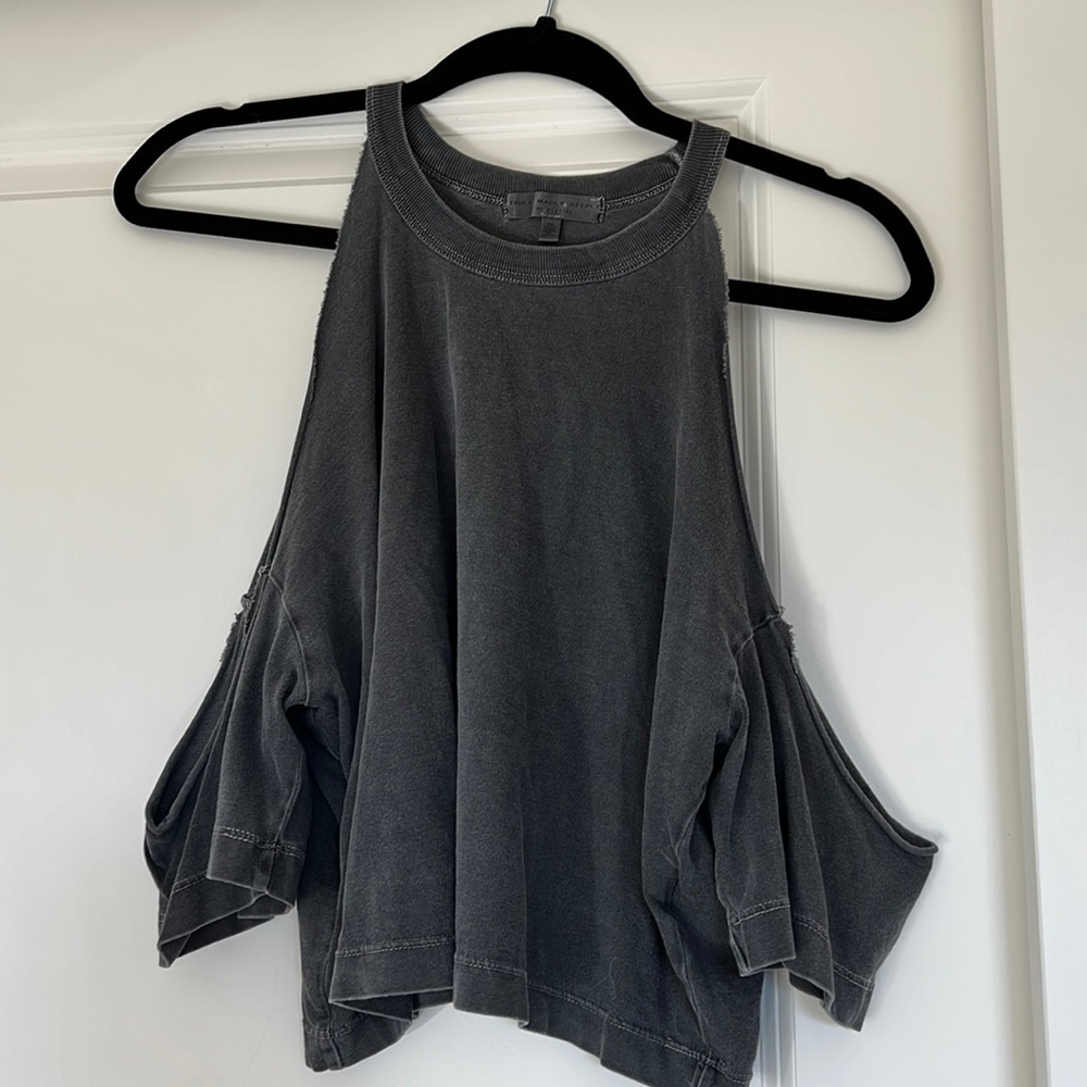 Truly Madly Deeply ripped shoulder tshirt